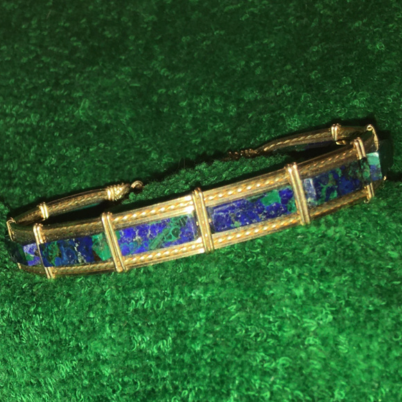 NEW~ Handcrafted bracelet with Azurite Stones - Picture 1 of 3